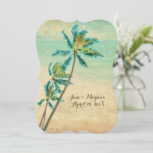 PixDezines  Hawaiian Beach/blauwgroen Kaart (Staand voorkant)