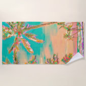 PixDezines  Hawaiian Beach/Blauwgroen Strandlaken (Voorkant)