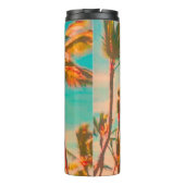 PixDezines  Hawaiian Beach/Blauwgroen Thermosbeker (Achterkant)