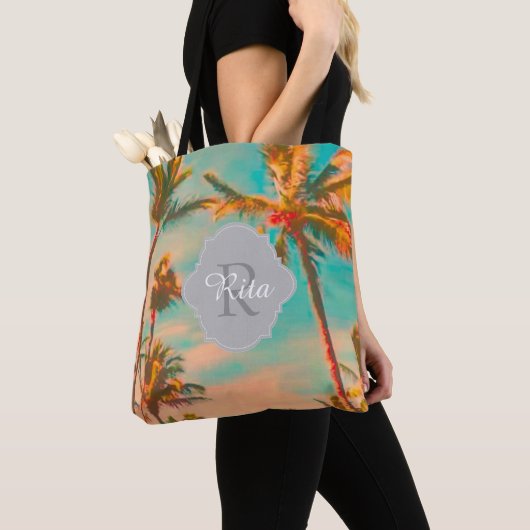 PixDezines  Hawaiian Beach/Blauwgroen Tote Bag (Dichtbij)