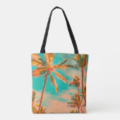 PixDezines  Hawaiian Beach/Blauwgroen Tote Bag (Achterkant)