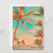PixDezines  HAWAIIAN BEACH/BLAUWGROEN Uitnodiging (Achterkant)