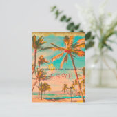 PixDezines  Hawaiian Beach/blauwgroen Uitnodiging Briefkaart (Staand voorkant)