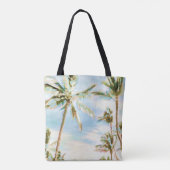 PixDezines  Hawaiian Beach/Blue Tote Bag (Achterkant)