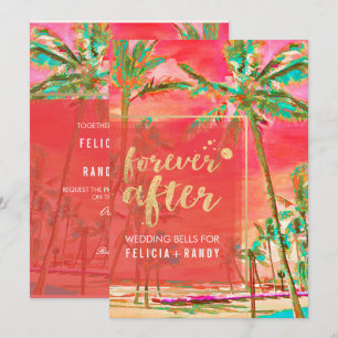 PixDezines Hawaiian Beach/Coral/Blauwgroen Kaart