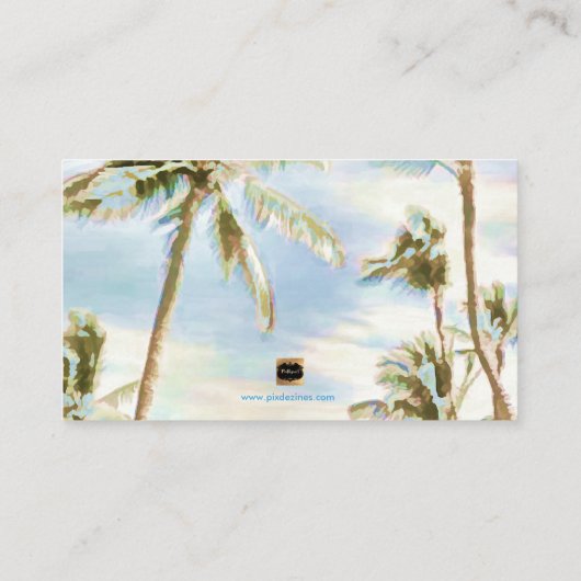 PixDezines Hawaiian Beach/Escort Kaarten Plaatskaartje (Achterkant)