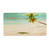 PixDezines  Hawaiian Beach Etiket (Voorkant)