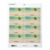 PixDezines  Hawaiian Beach Etiket (Full Sheet)
