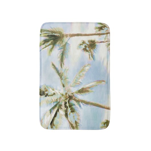 PixDezines  Hawaiian Beach/Light Blue Badmat (Voorkant Verticaal)