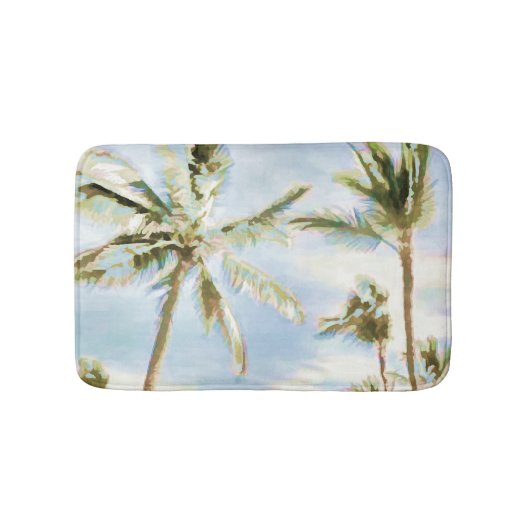 PixDezines  Hawaiian Beach/Light Blue Badmat (Voorkant)