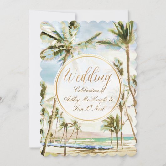 PixDezines Hawaiian Beach/Light Blue Kaart (Voorkant)