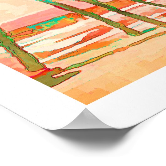 PixDezines  Hawaiian Beach/Persimmon Poster (Hoek)