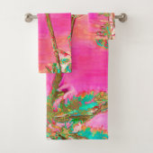 PixDezines  Hawaiian Beach/roze/Blauwgroen Bad Handdoek (Insitu)