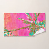 PixDezines  Hawaiian Beach/roze/Blauwgroen Bad Handdoek (Handdoek)