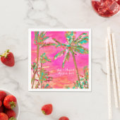 PixDezines  Hawaiian Beach/roze/Blauwgroen Servetten (Insitu)