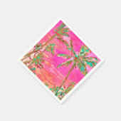 PixDezines  Hawaiian Beach/roze/Blauwgroen Servetten (Hoek)
