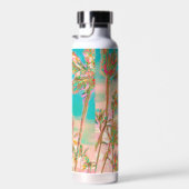 PixDezines  Hawaiian Beach/roze/Blauwgroen Waterfles (Rechts)