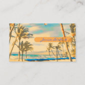 PixDezines  Hawaiian Beach Scene Visitekaartje (Achterkant)
