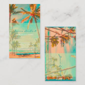 PixDezines Hawaiian Beach Scene Visitekaartje (Voorkant / Achterkant)