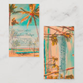 PixDezines  Hawaiian Beach Scene Visitekaartje (Voorkant / Achterkant)