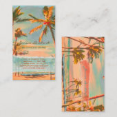 PixDezines  Hawaiian Beach Scene Visitekaartje (Voorkant / Achterkant)