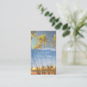 PixDezines Hawaiian Beach Scene Visitekaartje (Staand voorkant)