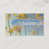 PixDezines Hawaiian Beach Scene Visitekaartje (Achterkant)