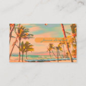 PixDezines  Hawaiian Beach Scene Visitekaartje (Achterkant)