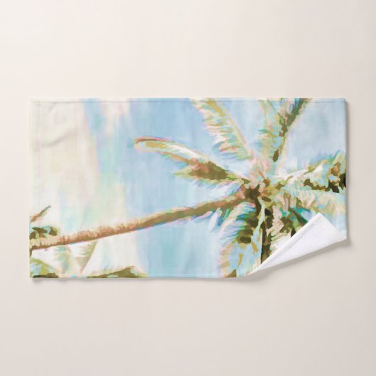 PixDezines  Hawaiian Beach/Sky Blue Bad Handdoek (Handdoek)