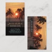 PixDezines Hawaiian Beach Sunset Visitekaartje (Voorkant / Achterkant)