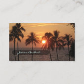 PixDezines Hawaiian Beach Sunset Visitekaartje (Achterkant)