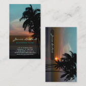 PixDezines Hawaiian Beach Sunset Visitekaartje (Voorkant / Achterkant)