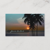 PixDezines Hawaiian Beach Sunset Visitekaartje (Achterkant)