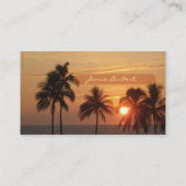 PixDezines Hawaiian Beach Sunset Visitekaartje (Achterkant)