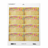 PixDezines Hawaiian Leis van Hibiscus Etiket (Full Sheet)