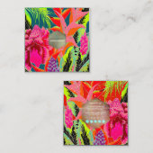 PixDezines Hawaiian Oerwoud 3 - DIY achtergrond Vierkante Visitekaartje (Voorkant / Achterkant)