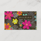 PixDezines Hawaiian Oerwoud/Aangepaste Achtergrond Visitekaartje (Achterkant)