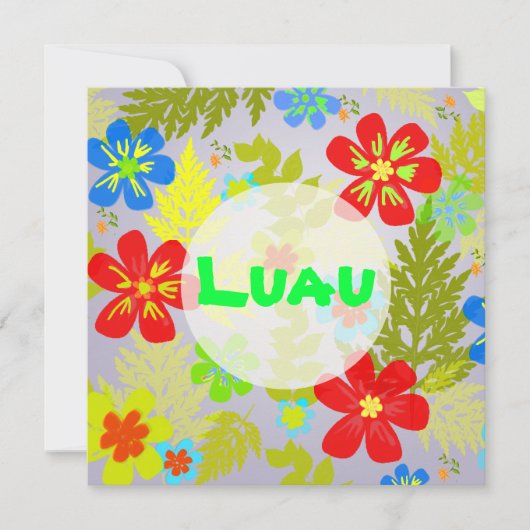 PixDezines hawaiian oerwoud/DIY achtergrondkleur Kaart (Voorkant)