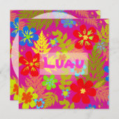 PixDezines hawaiian oerwoud/DIY achtergrondkleur Kaart (Voorkant / Achterkant)