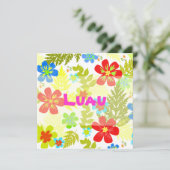 PixDezines hawaiian oerwoud/DIY achtergrondkleur Kaart (Staand voorkant)