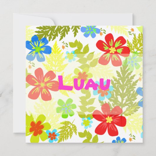 PixDezines hawaiian oerwoud/DIY achtergrondkleur Kaart (Voorkant)