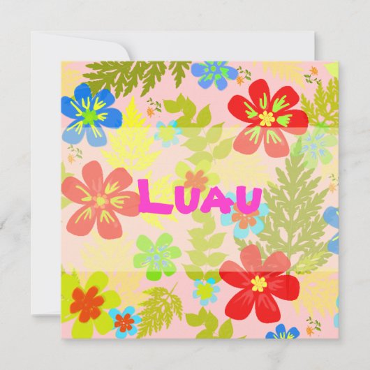 PixDezines hawaiian oerwoud/DIY achtergrondkleur Kaart (Voorkant)