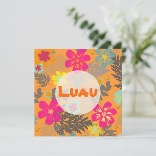 PixDezines hawaiian oerwoud/DIY achtergrondkleur Kaart (Staand voorkant)