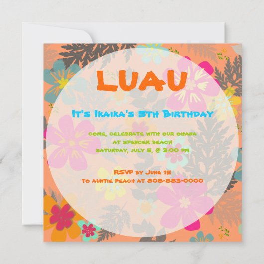 PixDezines hawaiian oerwoud/DIY achtergrondkleur Kaart (Achterkant)