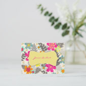 PixDezines Hawaiian Oerwoud/DIY achtergrondkleur Visitekaartje (Staand voorkant)