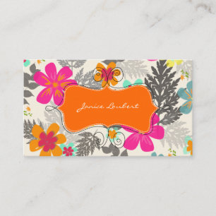 PixDezines Hawaiian Oerwoud/diy achtergrondkleur Visitekaartje