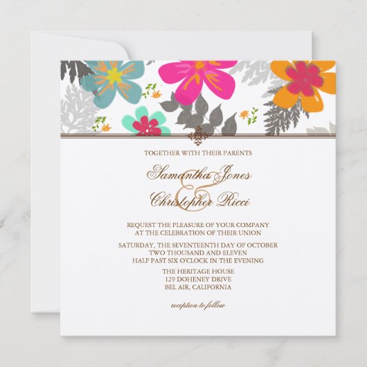 PixDezines Hawaiian Oerwoud/DIY kleur/Felt Ecru Kaart (Voorkant)