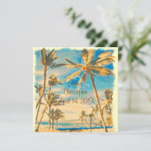 PixDezines  hawaiian strand/cerulean blue Kaart (Staand voorkant)