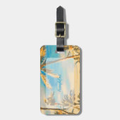 PixDezines  hawaiian strand scène/blauw Bagagelabel (Voorkant verticaal)