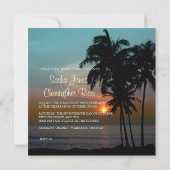 PixDezines Hawaiian Sunset Beach Scence/Aloha Kaart (Achterkant)